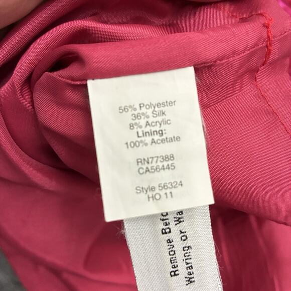 J. CREW Collection Dress Women’s S.2 Fuchsia Colored Marla Gardenia Jacquard - Picture 8 of 10